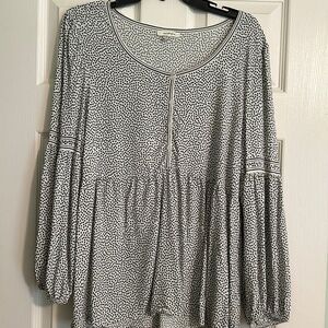 Max Studio black and white polka dot blouse